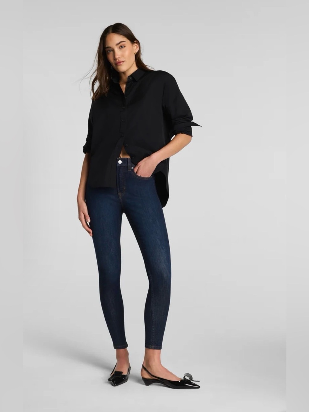Spanx High-Rise Dark Blue Skinny Women’s Jeans, size XL